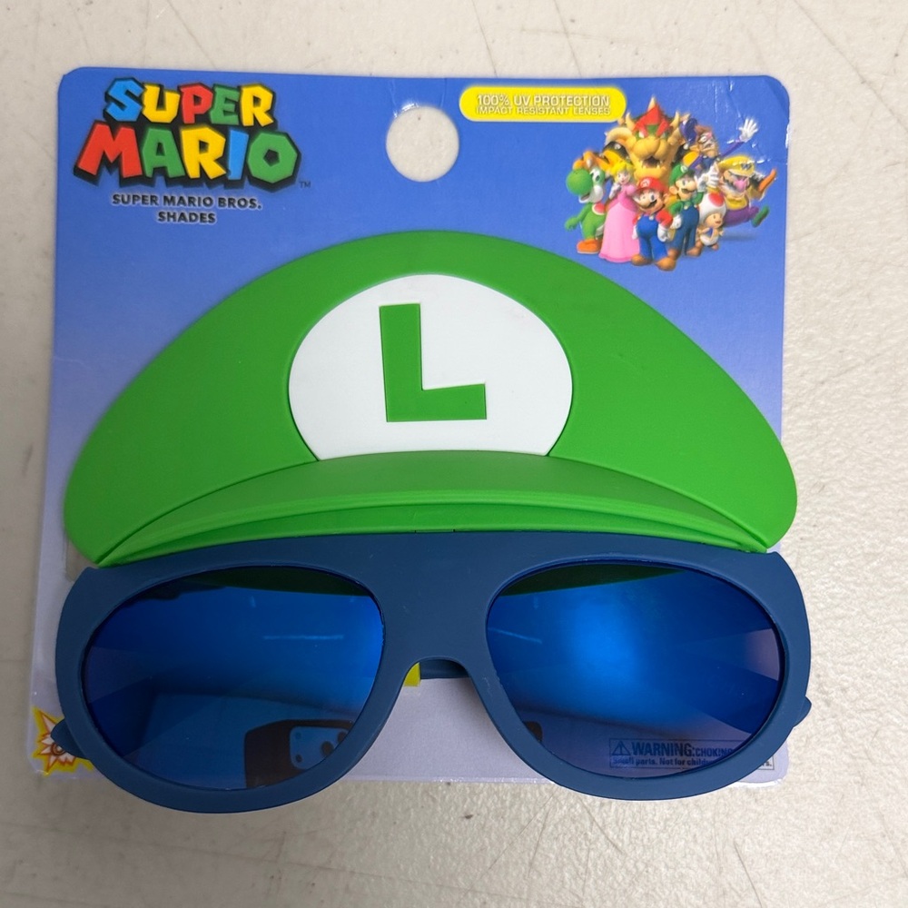 Súper Mario Bros Luigi Shades Nintendo Kids Blue Sunglasses